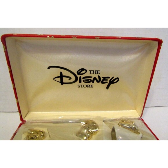 Snow White Seven Dwarfs 3D Pin Set Vintage Gold Tone 7 Pc Box Set Retired NIB - Picture 2 of 6